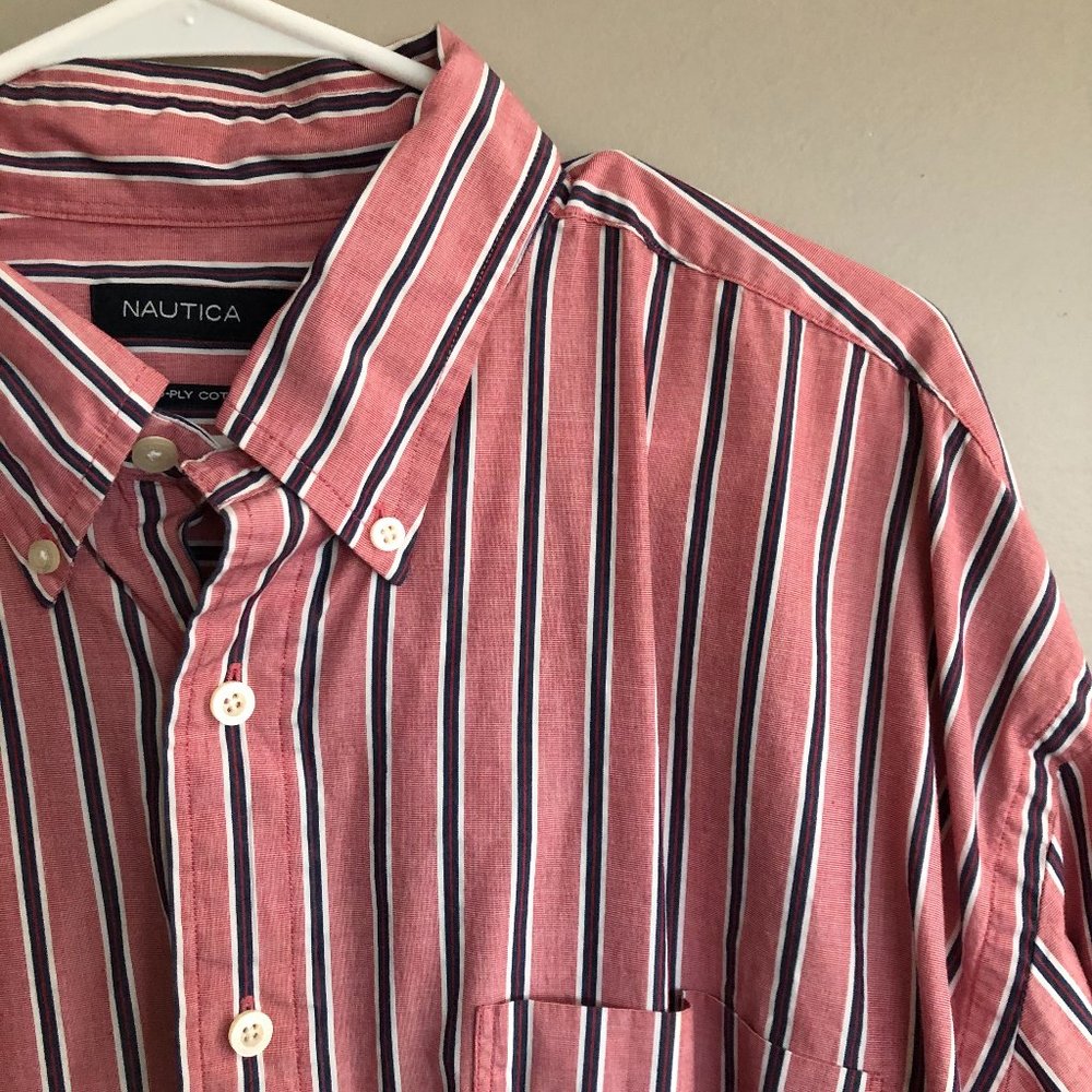 Nautica Bo's Two-Ply Cotton Button Down Shirt XXL - Picture 2 of 10